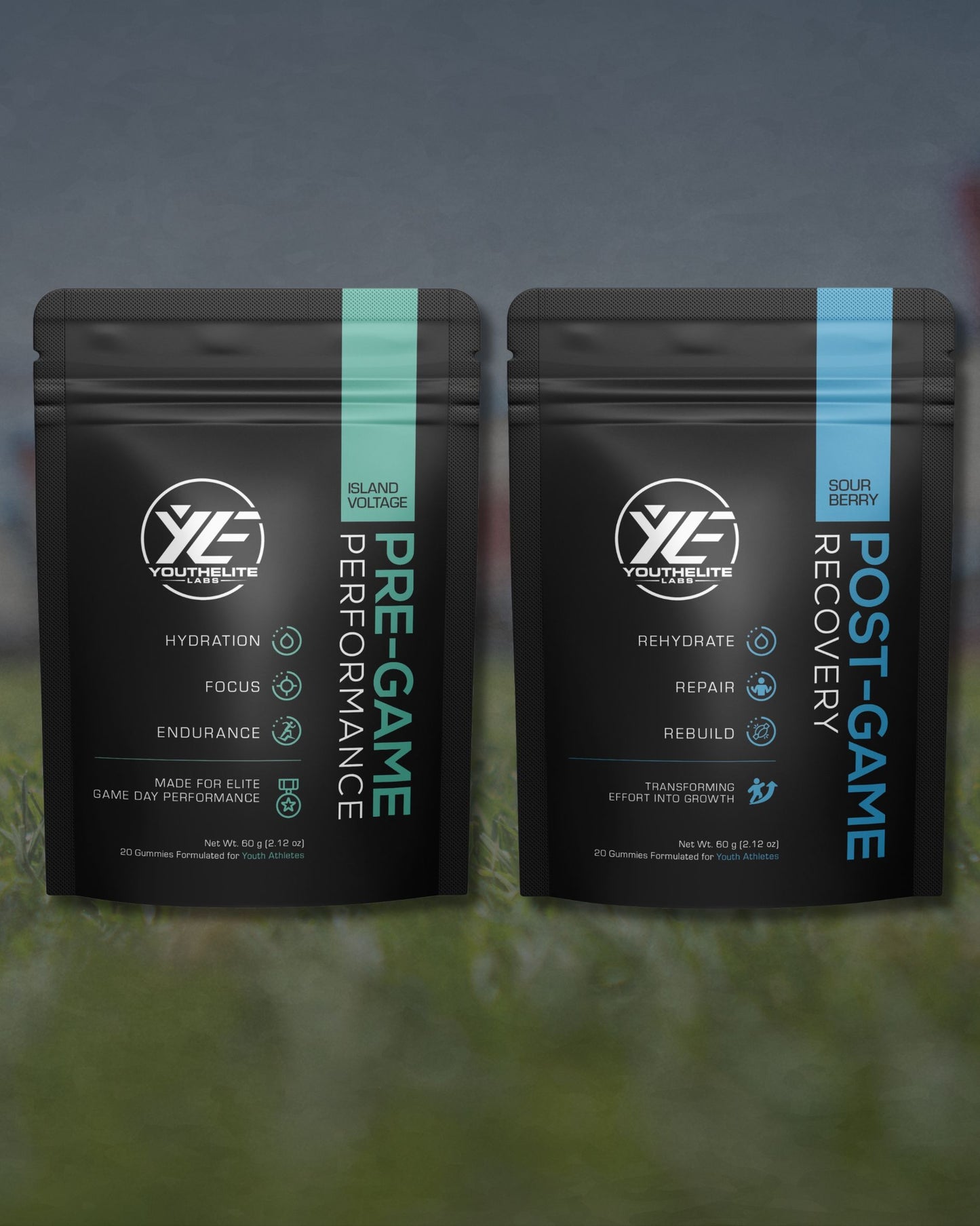 Pre-Game + Post-Game Gummies Bundle for Youth Athletes