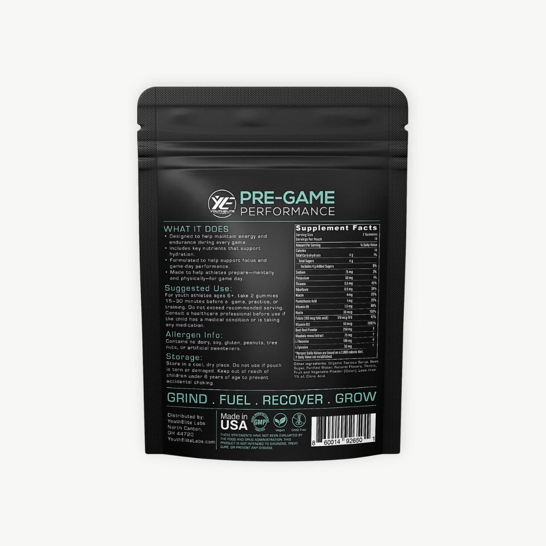 Pre-Game Performance Gummies for Youth Athletes