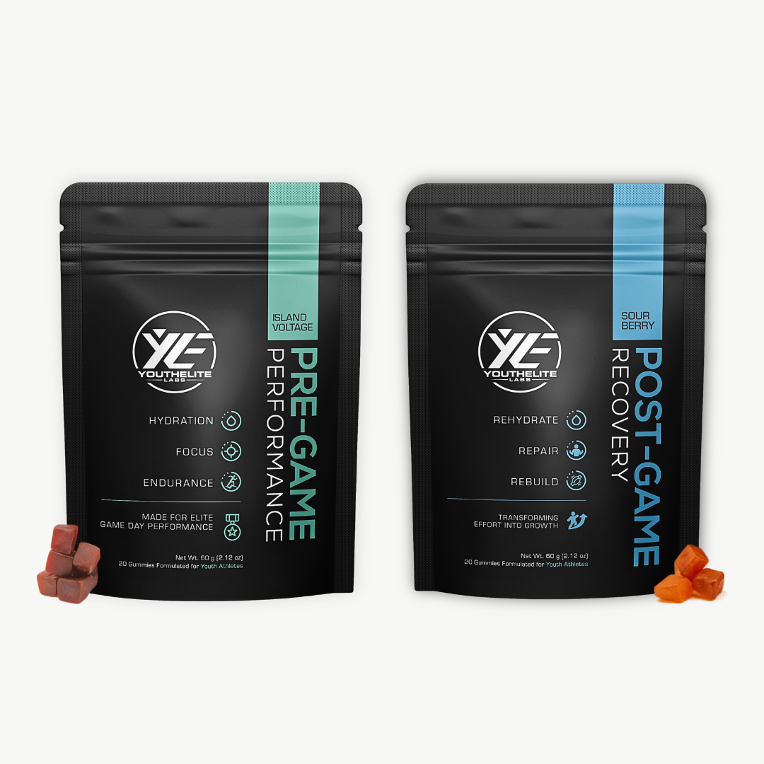 Pre-Game + Post-Game Gummies Bundle for Youth Athletes