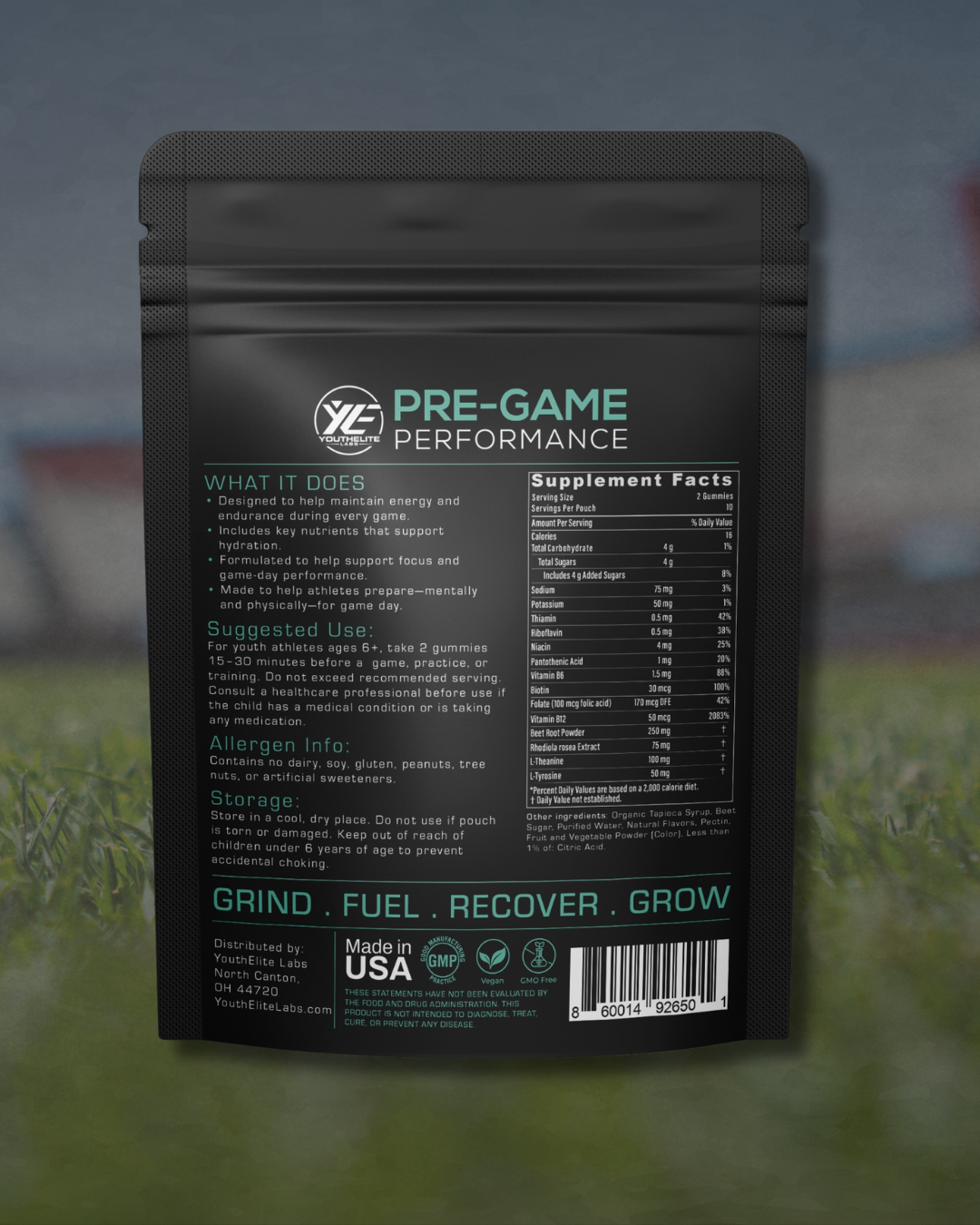 Pre-Game Performance Gummies for Youth Athletes